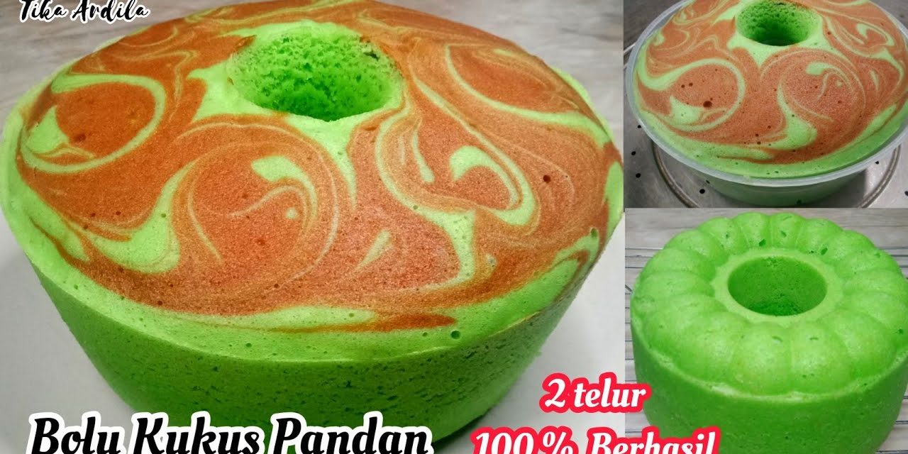 Bolu Pandan Kukus 2 Telur Anti Gagal: Lembut Dan Mengembang
