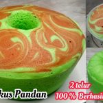 Bolu Pandan Kukus 2 Telur Anti Gagal: Lembut Dan Mengembang