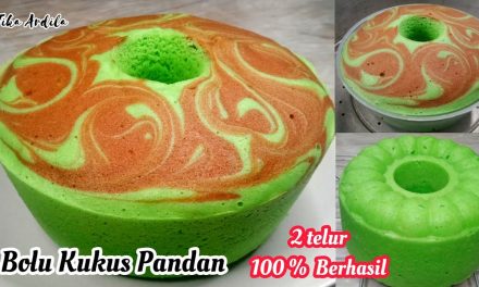 Bolu Pandan Kukus 2 Telur Anti Gagal: Lembut Dan Mengembang