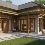 Hunian Minimalis Di Desa Dengan Pergola Alami Estetika